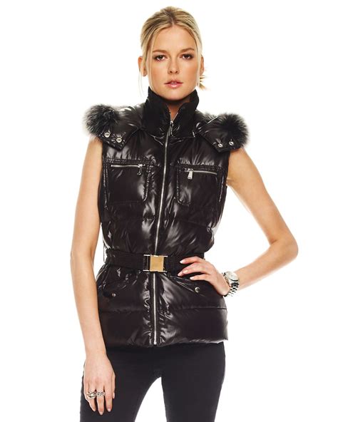 vest michael kors wit|Michael Kors black puffer vest.